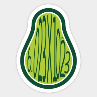 Avocado math pun Sticker